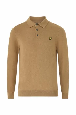 Discount Polotrøje Cotton Merino Long Sleeve Knitted Polo Trøjer