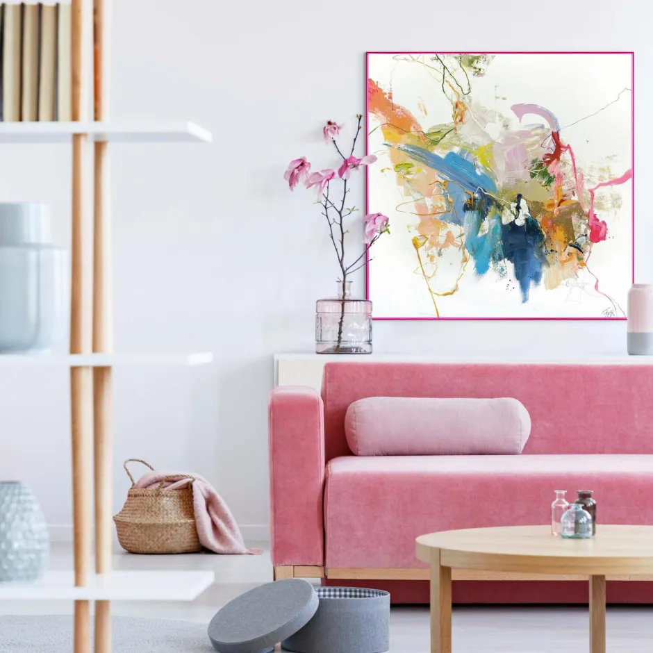 Confidential / Blandet maleri / 100 X 100 cm Posters & Billeder