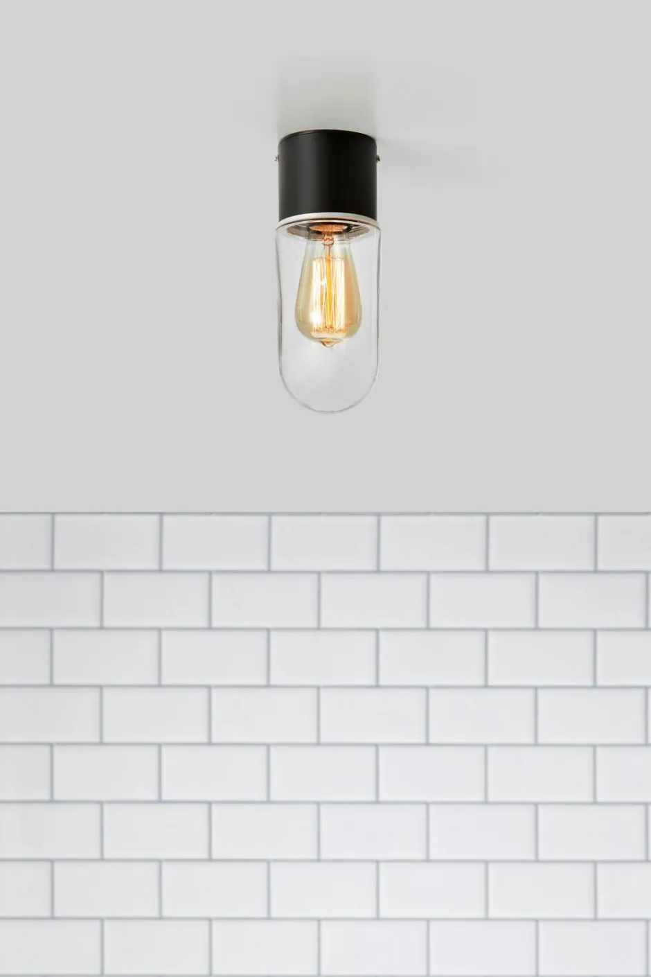Sale Loftlampe ZEN, sort metal Badeværelsesbelysning