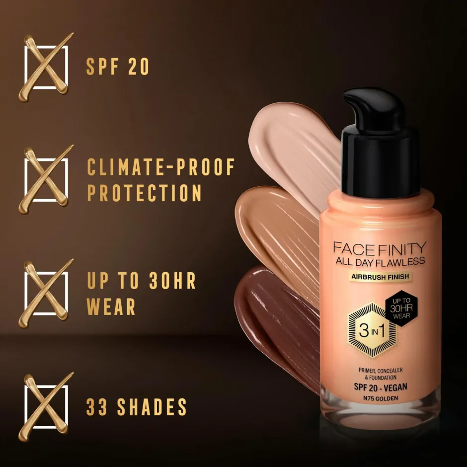 All Day Flawless 3in1 Foundation Ansigt