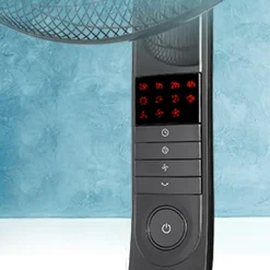 Midea Gulvvifte 3 hastigheder og fjernbetjening, sort^ Husholdningselektronik