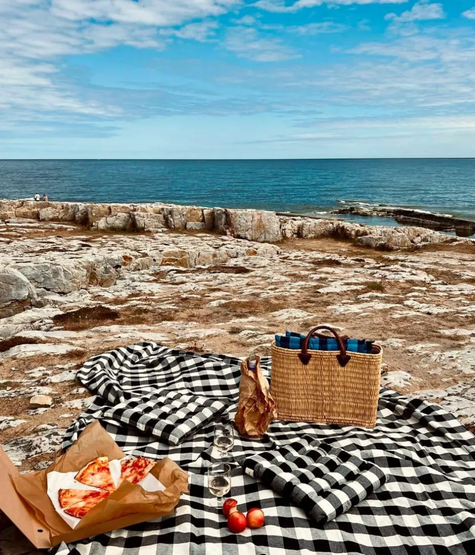 Midnatt Sengetæppe Gingham^ Sengetæpper