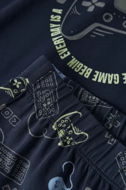 Pyjamassæt nkmNightset Navy Gamer Børn Nattøj & Homewear