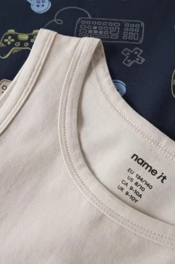 Name it Tanktop nkmTank Navy Gamer 2-pak^Børn Toppe & T-Shirts