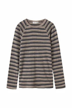Online Termisk top nkmWang Wool Needle LS Top Stripe Børn Undertøj
