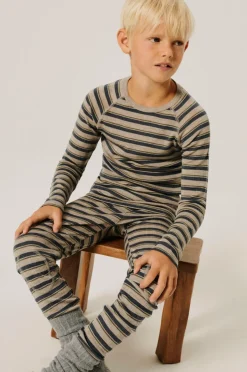 Online Termisk top nkmWang Wool Needle LS Top Stripe Børn Undertøj
