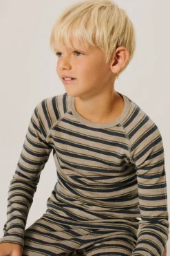 Online Termisk top nkmWang Wool Needle LS Top Stripe Børn Undertøj