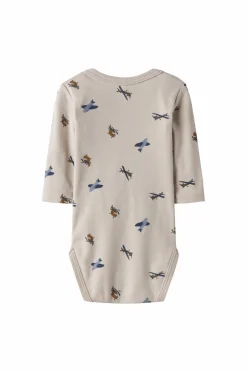 Outlet baby Bodyer nbmBody LS Airplane 3-pak Børn Bodies