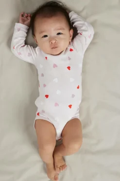 Name it baby Bodyer NbfBodyLS Heart 3-pak^Børn Bodies