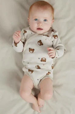 Name it baby Bodyer nbnBody LS Wrap Pumice Bear 2-pak^Børn Bodies