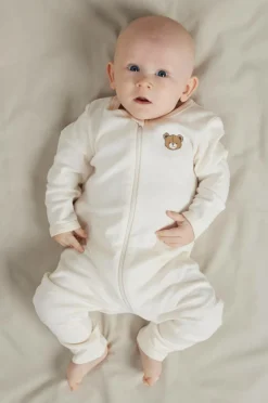 Sale baby Pyjamasoverall nbnNightsuit Zip FF Pumice Bear 2-pak Børn Nattøj & Homewear
