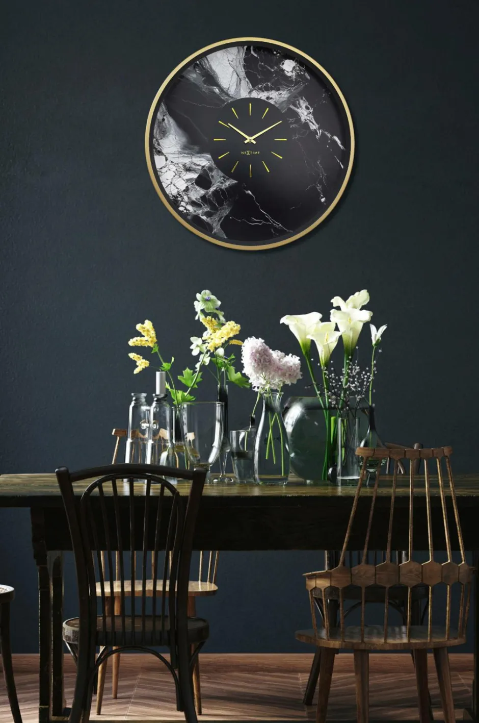 NeXtime Vægur Marble Duo 48 cm^ Vægure
