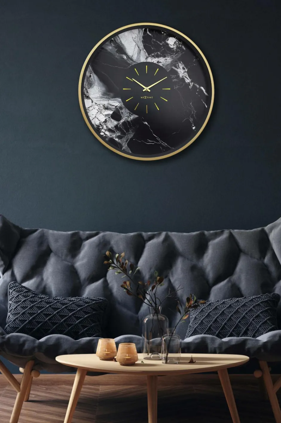 NeXtime Vægur Marble Duo 48 cm^ Vægure