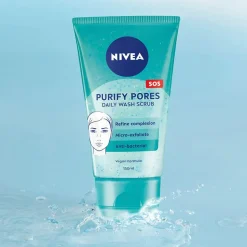 Nivea Ansigtsscrub Purify Pores Daily Wash Scrub 150 ml^ Ansigtspleje