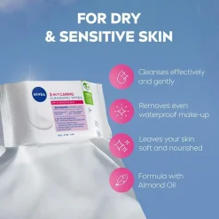 Nivea Ansigtsservietter Gentle Cleansing Wipes 25 stk.^ Ansigtspleje