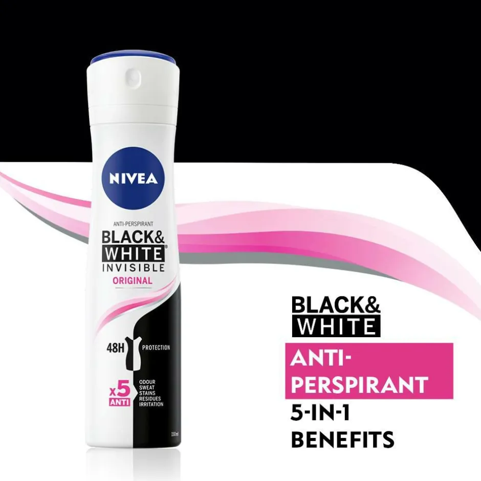 Outlet Antiperspirant Deo Spray Black & White Original 150 ml Kropspleje