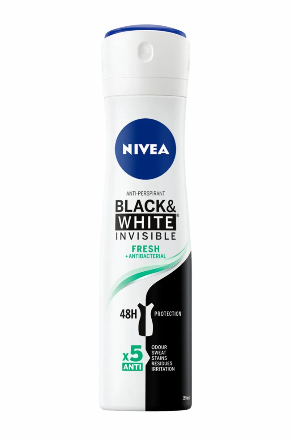 Nivea Black & White Fresh Spray 150 ml^ Kropspleje
