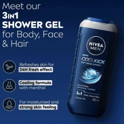 Nivea Cool Kick Shower Gel 250 Ml^ Kropspleje|Kropspleje