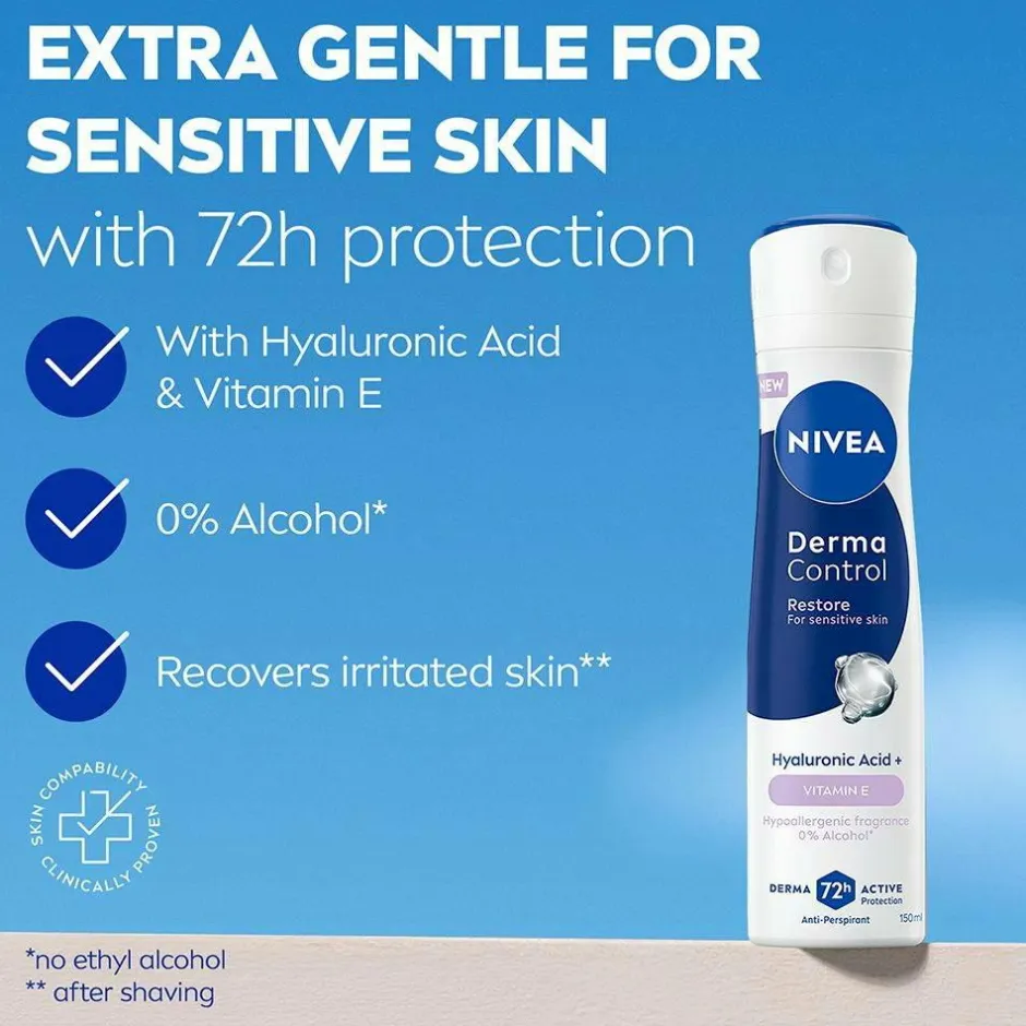 Nivea Derma Control Restore Spray 150 Ml^ Kropspleje