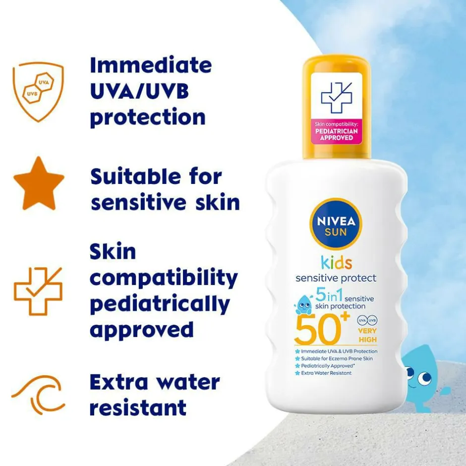 Hot Kids Sensitive Protect & Play Sun Spray SPF50+ 200 ml Solbeskyttelse