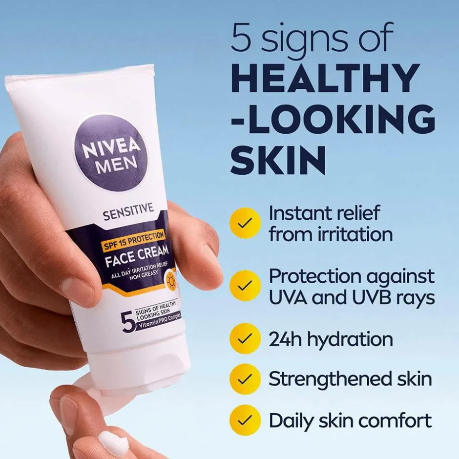 Hot Men Sensitive Moisturiser SPF15 75 ml Ansigtspleje|Ansigtspleje