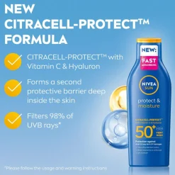 Nivea Protect & Moisture Sun Lotion SPF 50+ 200 ml^ Solbeskyttelse