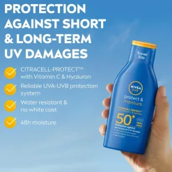 Nivea Protect & Moisture Sun Lotion Spf 50+ 100Ml^ Kropspleje|Kropspleje