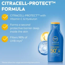 Nivea Protect & Moisture Sun Lotion Spf 50+ 100Ml^ Kropspleje|Kropspleje