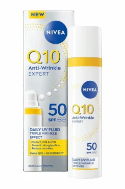 Hot Q10 Anti-Wrinkle Expert Daily UV Fluid SPF50 40Ml Ansigtspleje