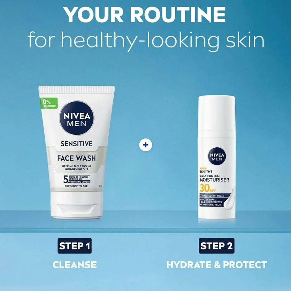 Nivea Sensitive Daily Protect Moisturiser SPF30 50Ml^ Ansigtspleje|Ansigtspleje