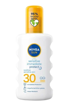 Nivea Sensitive Immediate Protect Soothing Sun Spray SPF 30 Sun 200 ml^ Solbeskyttelse