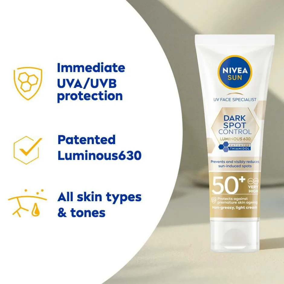 Nivea UV Face LUMINOUS630 Dark Spot Control Spf 50+ 40Ml^ Kropspleje|Kropspleje