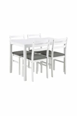 NORDFORM Alicante rektangulært spisebordssæt med bord og 4 stole, 110x70x74,5 cm^ Spisegrupper