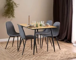 NORDFORM Wilma rektangulært spisebordssæt 120x80x75 cm combo 1^ Spisegrupper