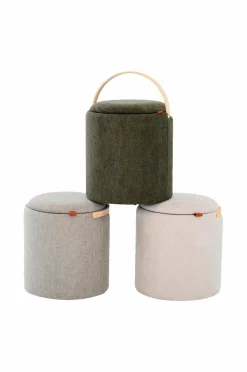Outlet Puf med opbevaring Lykke Puffer & Fodskamler