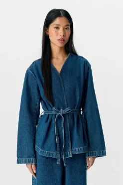 Online Denimblazer objMallie L/S LO Blazer E SS Fair 2 Dame Blazere & Veste
