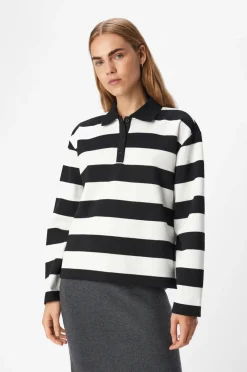 New Poloshirt objMillie L/S LO Polo E AW Fair 24 Dame Trøjer & Cardigans