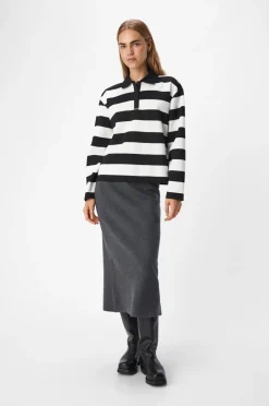 New Poloshirt objMillie L/S LO Polo E AW Fair 24 Dame Trøjer & Cardigans