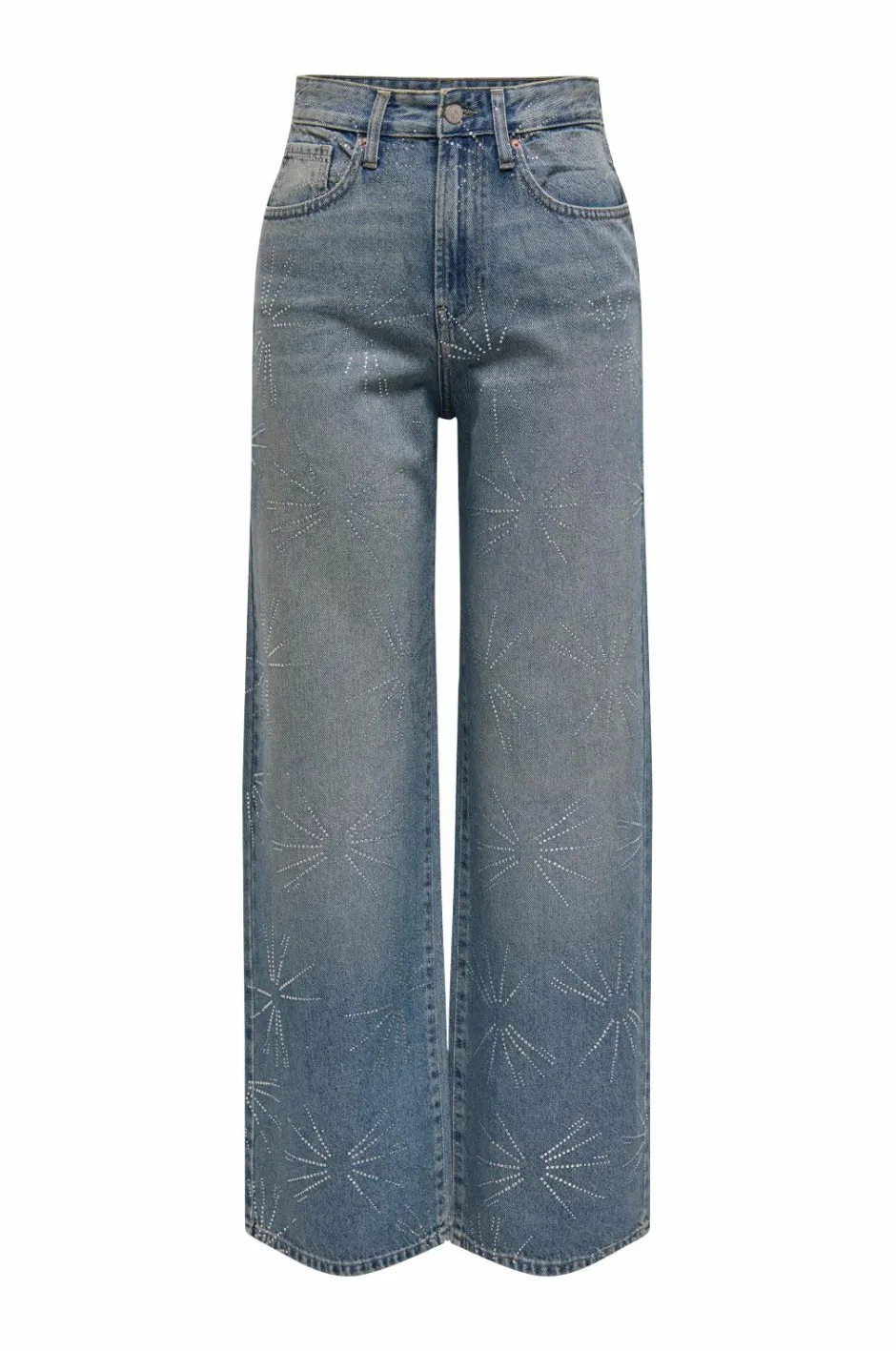 Only Jeans onlHope EX HW Wide Rhinst Dnm Tai D^Dame Jeans