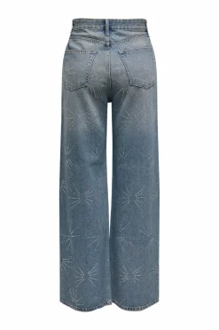 Only Jeans onlHope EX HW Wide Rhinst Dnm Tai D^Dame Jeans