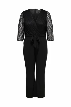 Only Carmakoma Buksekjole carBetsy 3/4 Wrap V-neck Jumpsuit^Dame Jumpsuits & Buksedragter