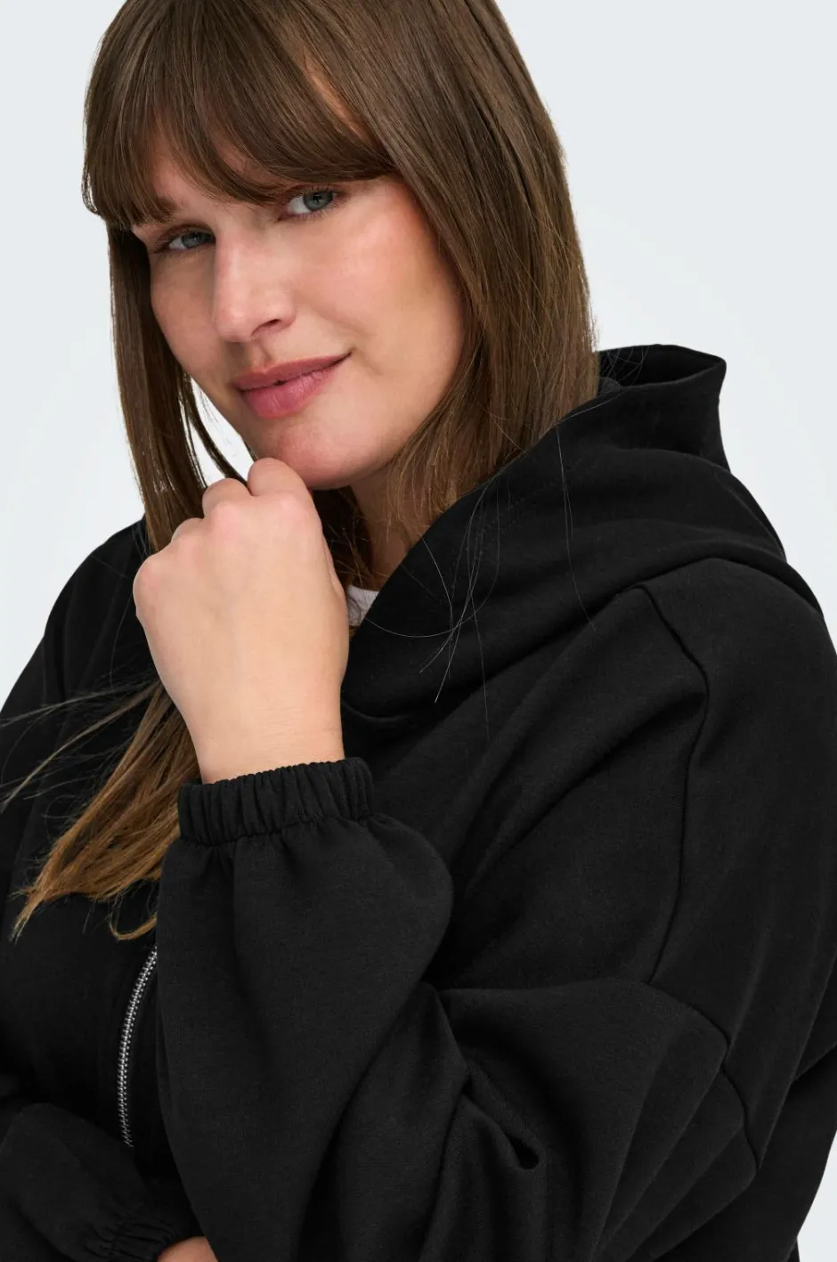 Only Carmakoma Hættetrøje carScarlett LS Elastic Zip^Dame Sweatshirts & Hoodies