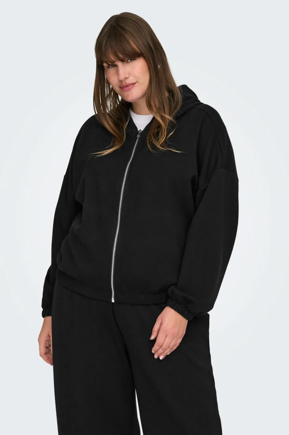 Only Carmakoma Hættetrøje carScarlett LS Elastic Zip^Dame Sweatshirts & Hoodies