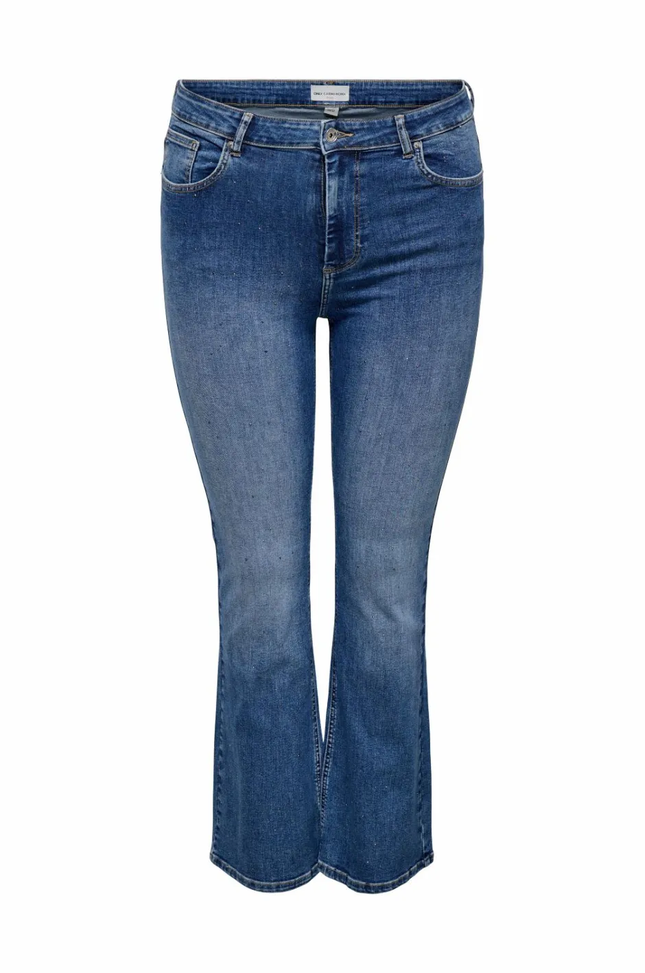 Discount Jeans carWilly HW Flared Rhinestone Dame Jeans
