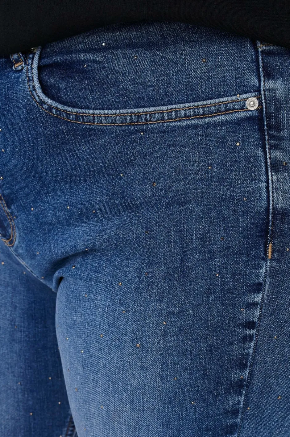 Discount Jeans carWilly HW Flared Rhinestone Dame Jeans