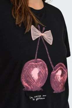 Only Carmakoma T-shirt carKita Life SS O-neck Jeans^Dame Toppe & Tank-Toppe