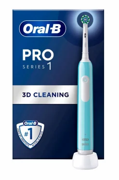 Oral B El-tandbørste Pro1 Turquoise + Ekstra Refill^ Tandpleje