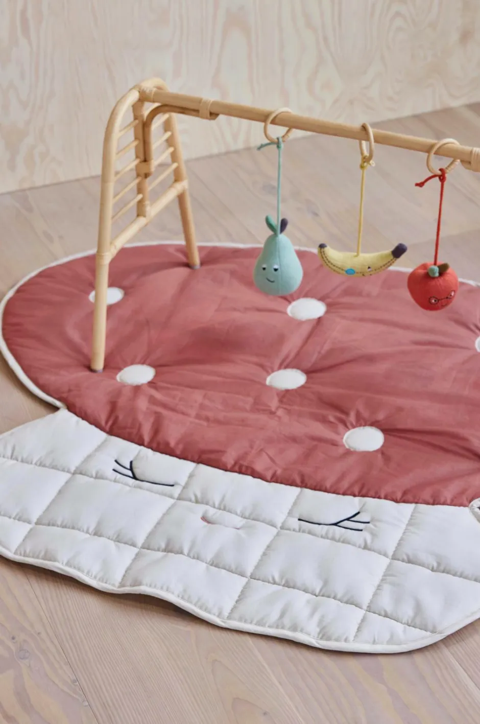 OYOY Living Design Quiltet tæppe Mushroom^Børn Babytæpper