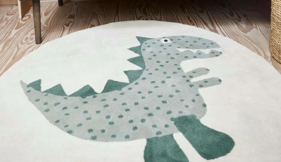 OYOY Living Design Tæppe Billy Dino^Børn Børnegulvtæpper|Uldtæpper