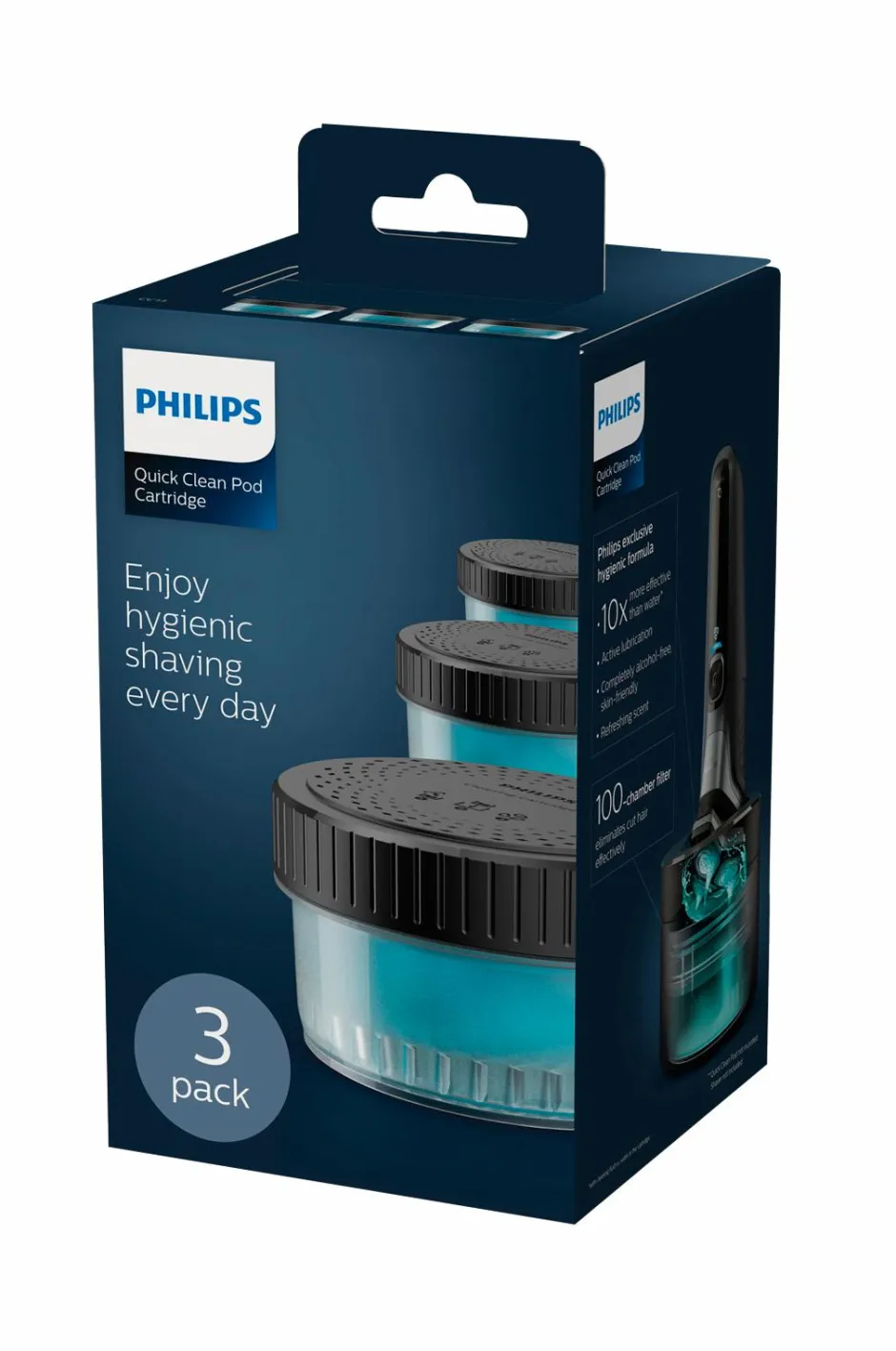 Philips Rengøring af patroner Quick Clean Pod-3-pack^ Barbering|Barbering